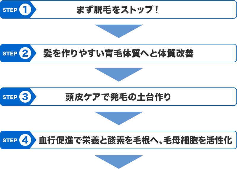 発毛促進ステップ