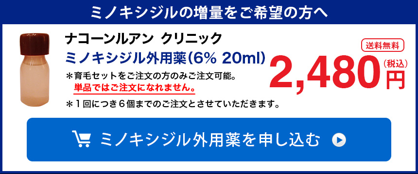 ミノキシジル外用薬を申し込む