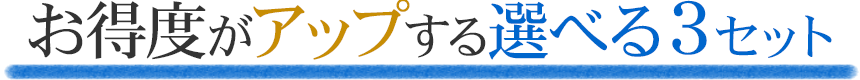 お得度がアップする選べる３セット